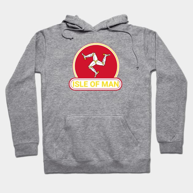 Isle of Man Country Badge - Isle of Man Flag Hoodie by Yesteeyear